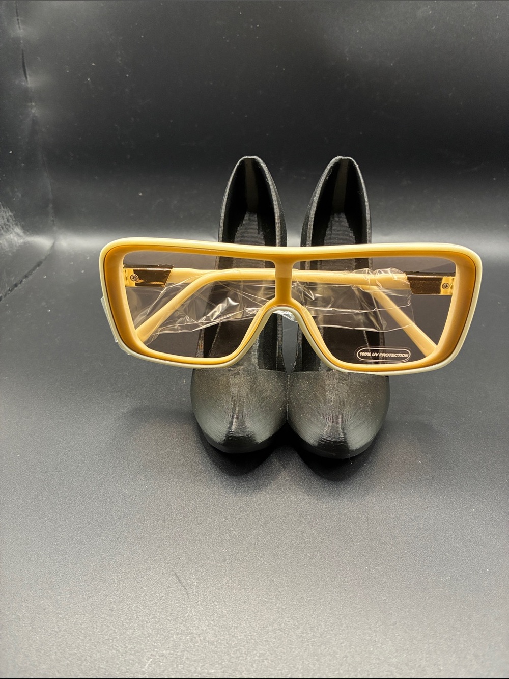 Yellow Oversized Shield Sunglasses - Women Accessories